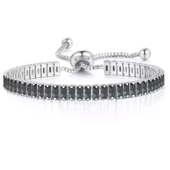 BOLO TENNIS BRACELET IN BLACK - Picture 1 of 1